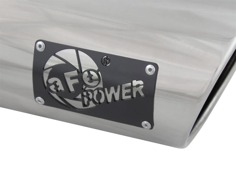 aFe MACH Force-Xp 3in Inlet x 4in Outlet x 9in Length 304 Stainless Steel Exhaust Tip Polished