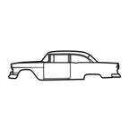 1955 150 Utility Sedan Metal Car Wall Art - MT0035