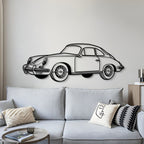 1964 356 SC Perspective Metal Car Wall Art - MT1286