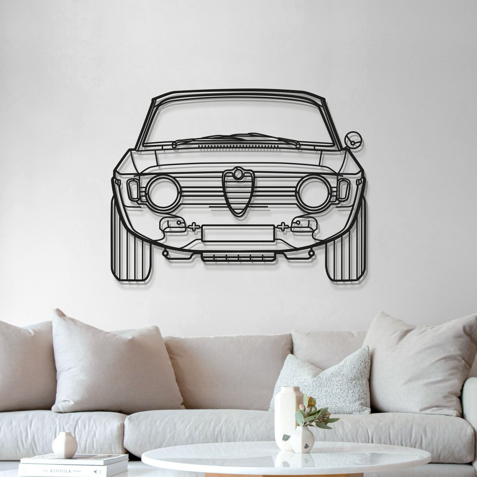 1967 Giulia Front View Metal Car Wall Art - MT0092