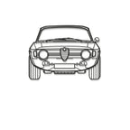 1967 Giulia Front View Metal Car Wall Art - MT0092