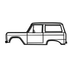 1972 Bronco Metal Car Wall Art - MT0145