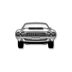 1972 Challenger Front View Metal Car Wall Art - MT1338