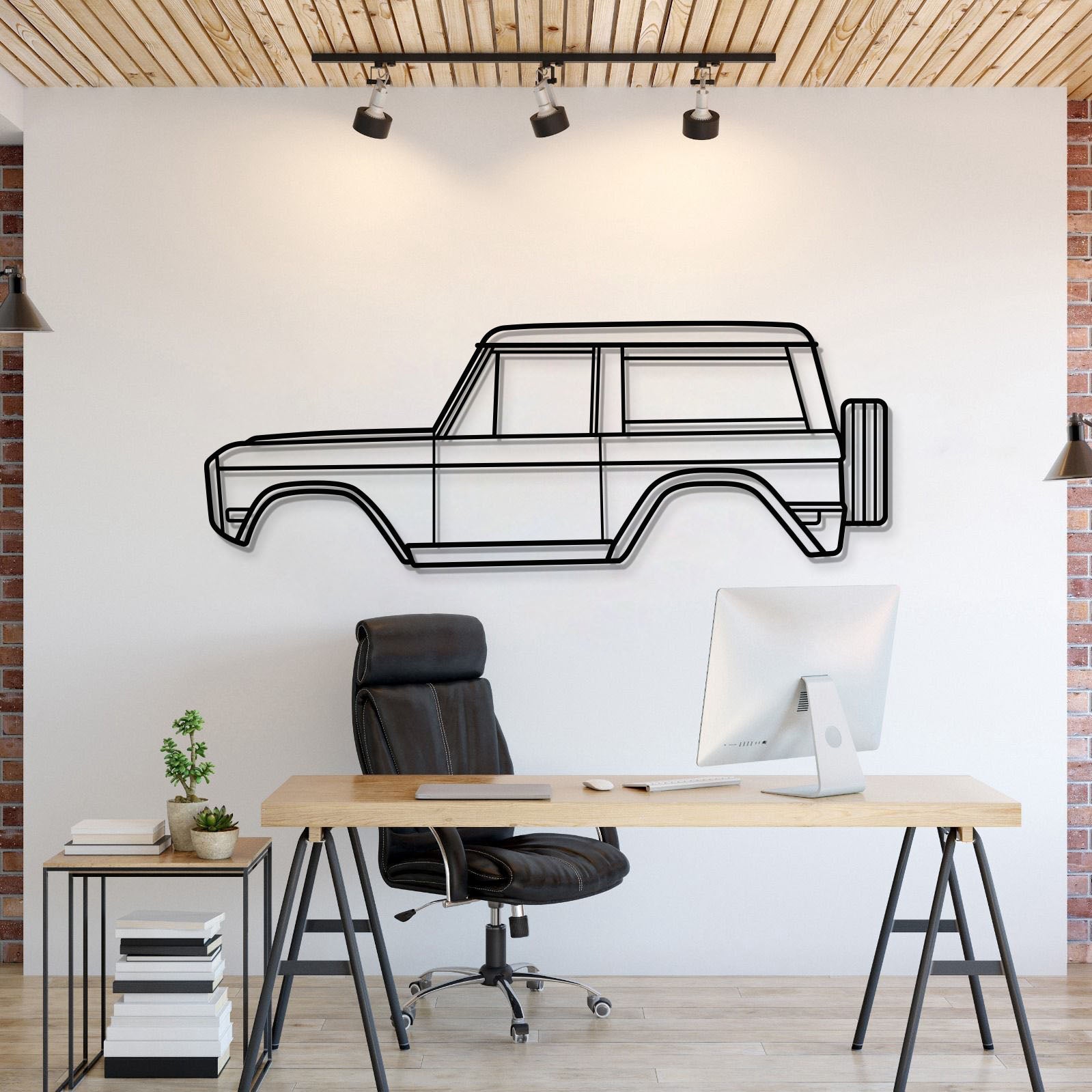1975 Bronco Metal Car Wall Art  - MT0164