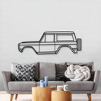 1975 Bronco Metal Car Wall Art  - MT0164