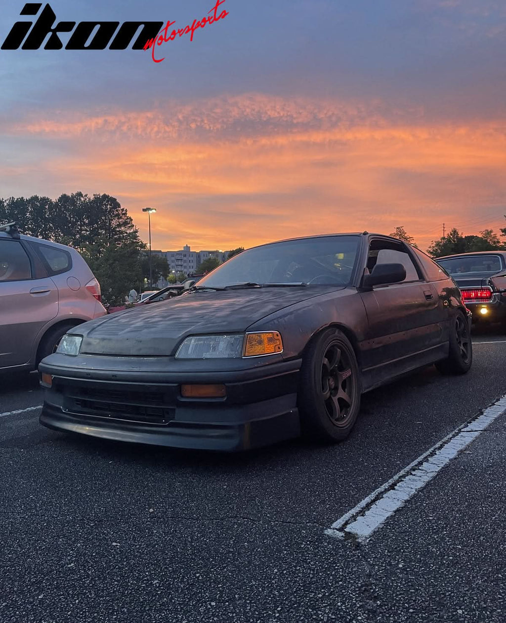 1988-1991 Honda CRX CS Style Unpainted Front Bumper Lip Spoiler PU