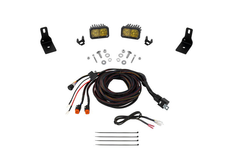 Diode Dynamics 2022+ Ford Maverick, C2 Sport Stage Series Ditch Light Kit Yellow Combo
