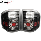 2004-2007 Ford F-150 Black Clear Lens LED Tail Lights Rear Brake Lamps