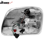 1997-2003 Ford F-150 Chrome Clear Lens LED Tail Lights Rear Brake Lamp