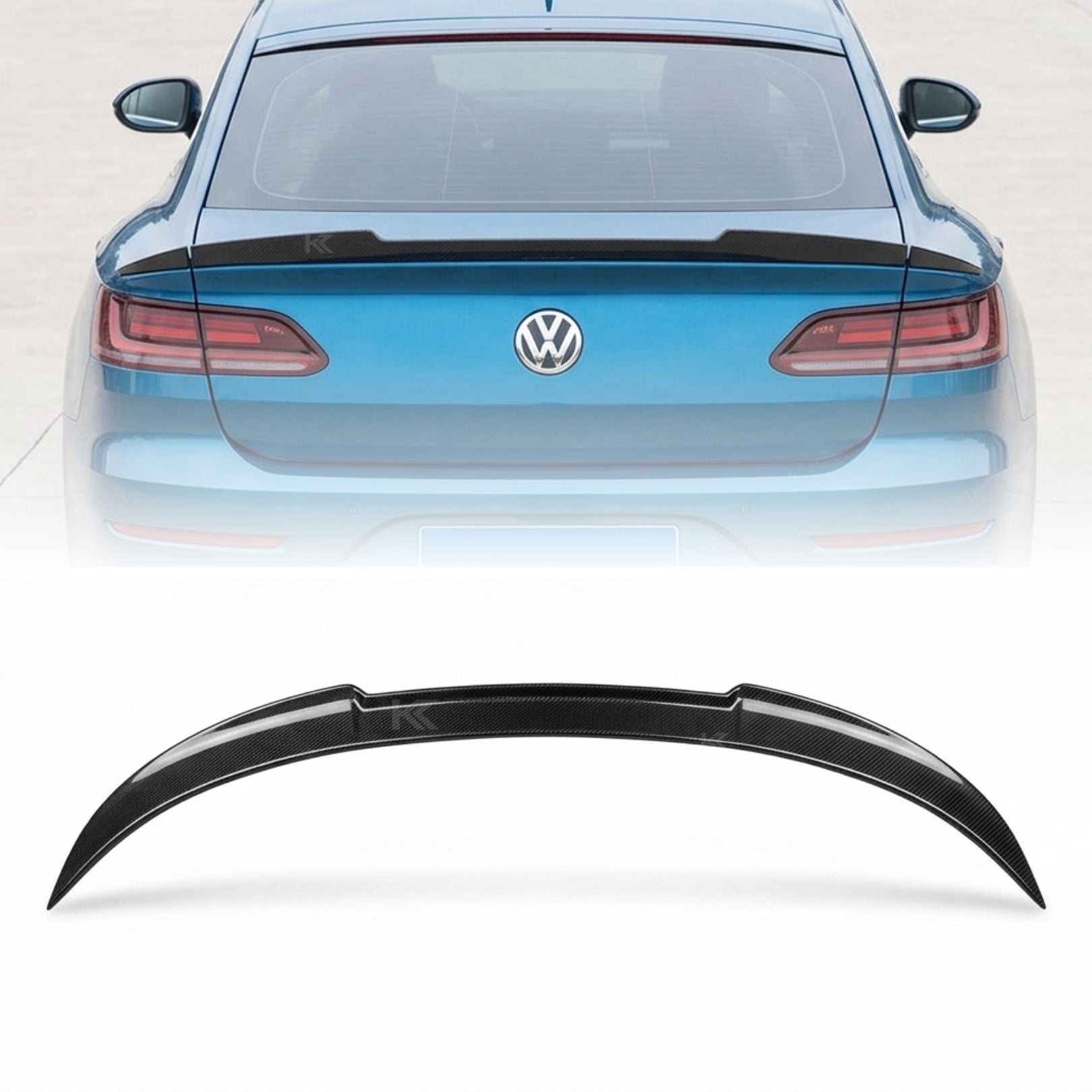 VW Arteon Carbon Fiber Rear Trunk Spoiler – Gloss Black (2019–2023)