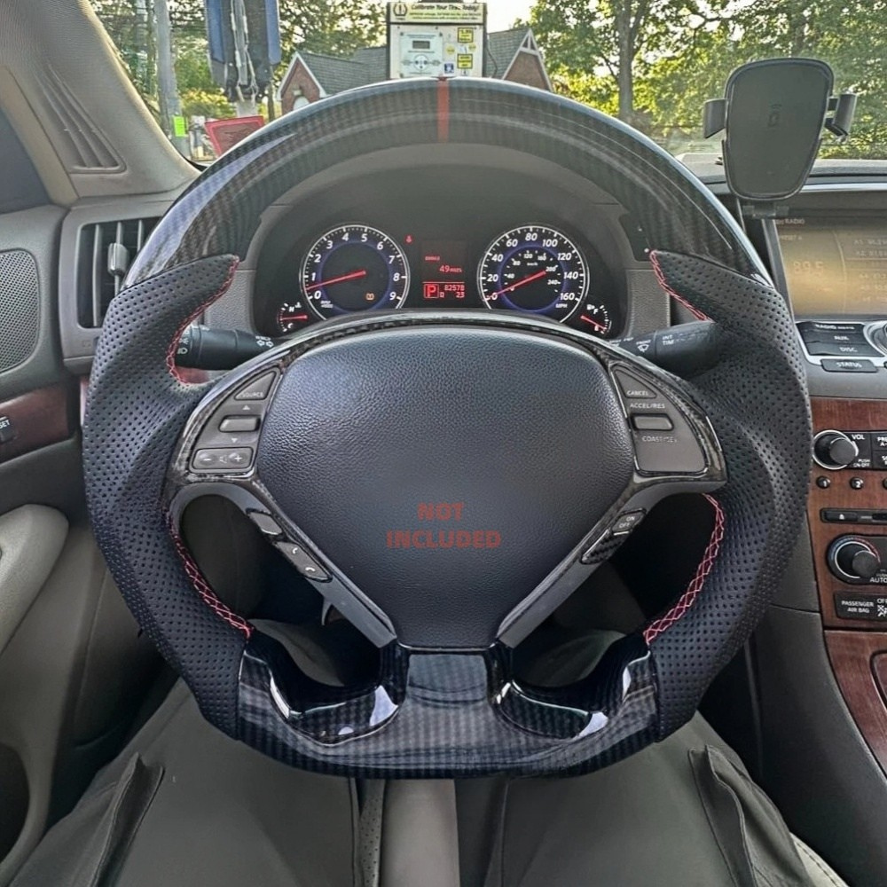 Hydro-Dip Carbon Fiber Steering Wheel for Infiniti G25, G35 & G37 Sedan 2007-2013