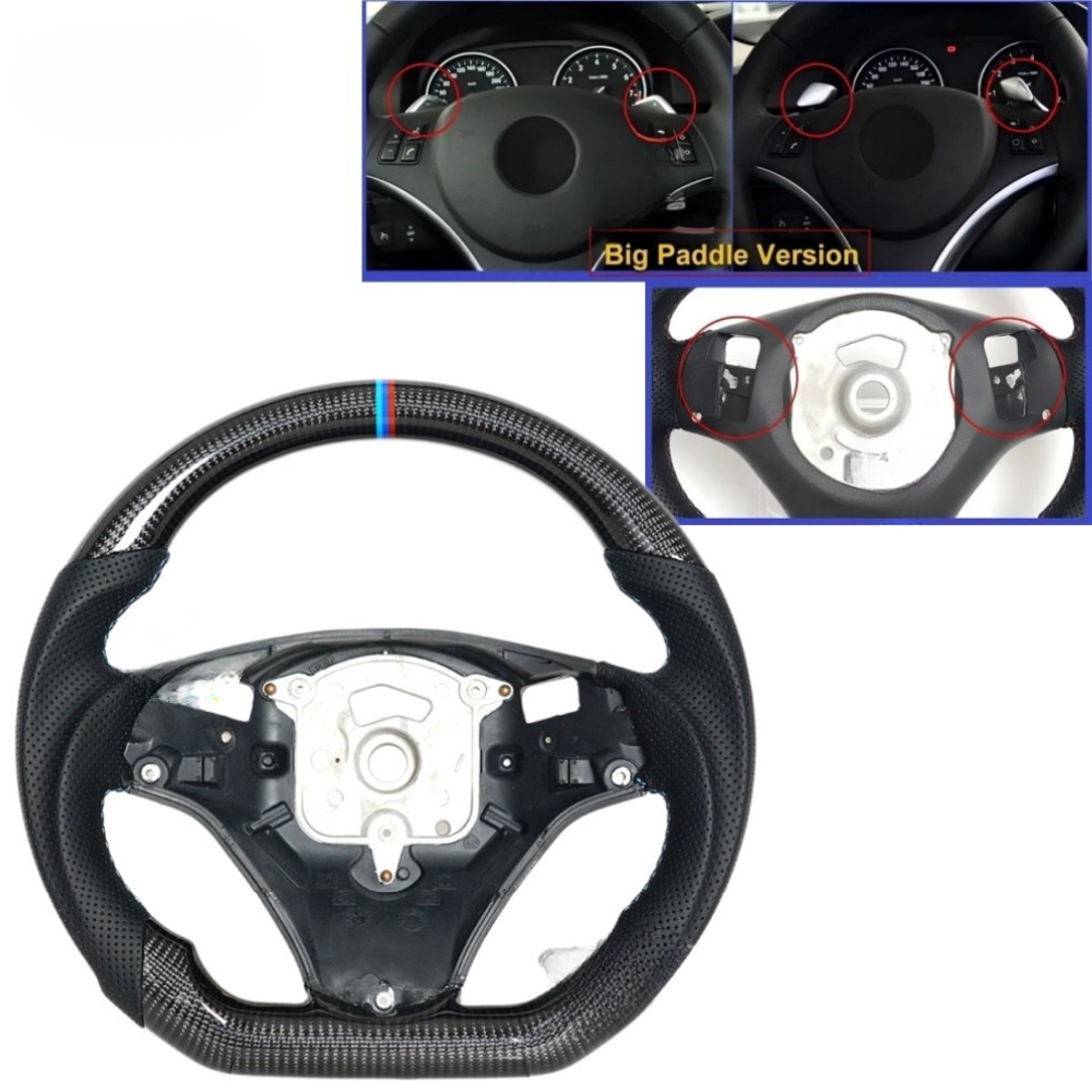 Real Carbon Fiber Steering Wheel for BMW E90 E92 E93 M3 328i 335i 135i 2007-2013