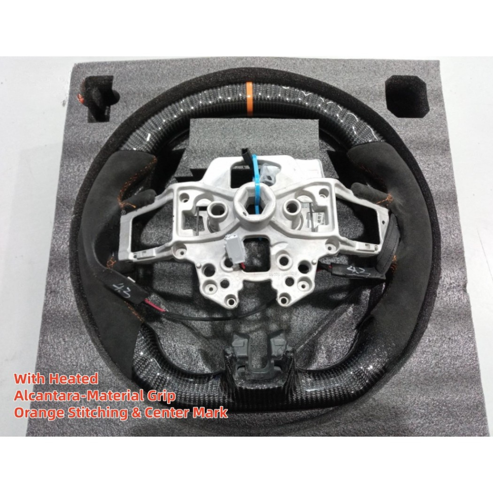 Carbon Fiber Heated Steering Wheel for Ford Mustang 2018-2023