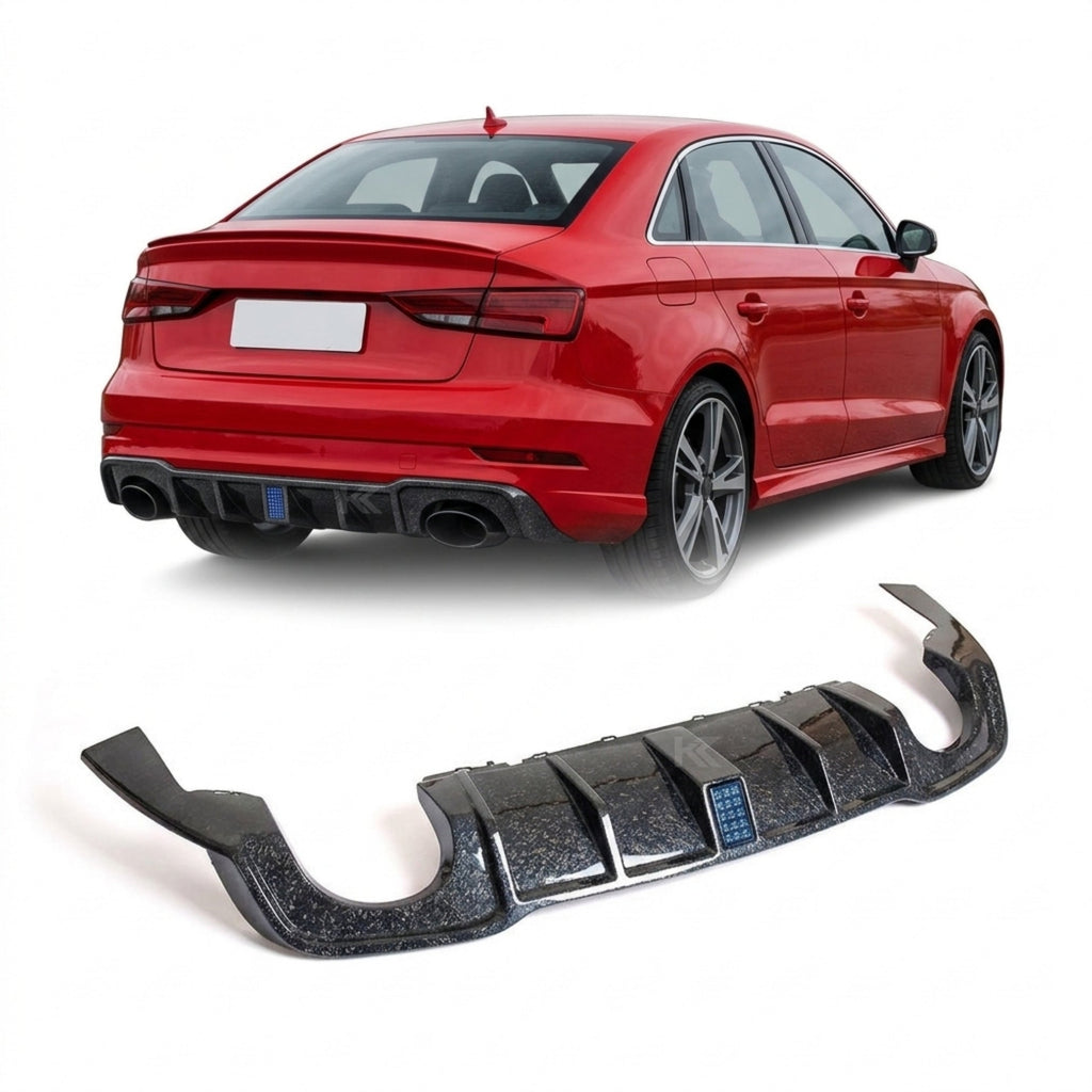 Audi RS3 8V Sedan Carbon Fiber Rear Bumper Lip 2017 - 2019