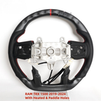 Matte Carbon Fiber Heated Steering Wheel for Ram 1500 & Ram TRX 2019–2024
