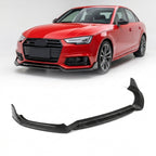 Audi A4 B9 S-Line / S4 Sedan Carbon Fiber J-Style Front Valance Lip 2017 - 2019