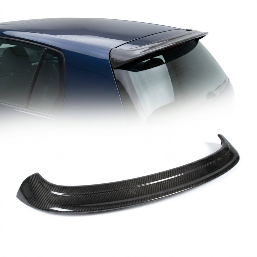 VW Golf MK5 (GTI / R32) Carbon Fiber Rear Roof Spoiler – Hatch Extension (2005–2008)