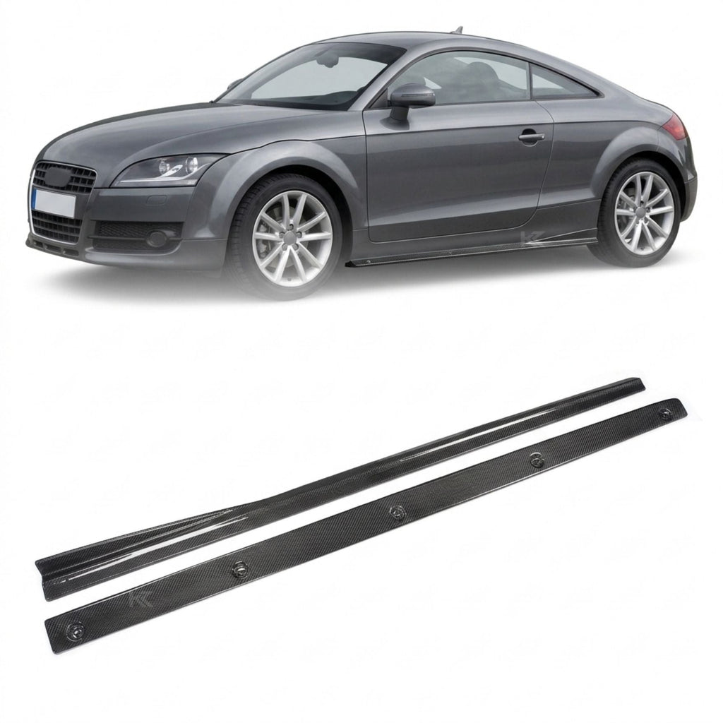 Audi TT 8J MK2 Carbon Fiber Side Skirt Extensions – Coupe (2008–2011)