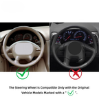 Blue Line Full Leather Steering Wheel for Chevrolet Corvette C5, Z06 & ZR1 1997–2004 (Non-Heate