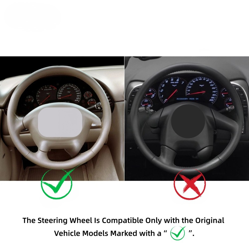 Blue Line Full Leather Steering Wheel for Chevrolet Corvette C5, Z06 & ZR1 1997–2004 (Non-Heate