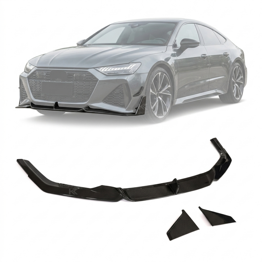 Audi RS7 Sportback C8 Prepreg Dry Carbon Fiber Front Bumper Splitter (2020–2023)