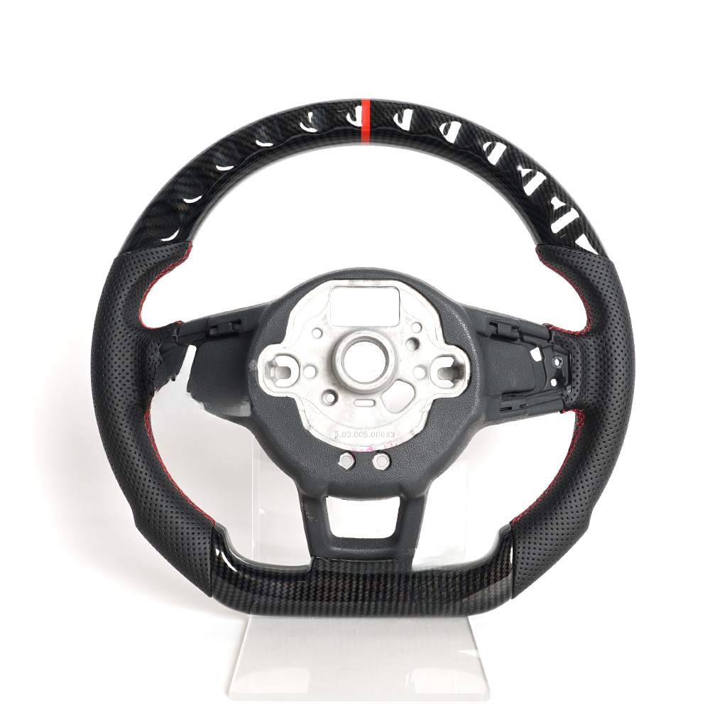 Hydro-Dip Carbon Fiber Steering Wheel for Volkswagen Golf GTI, Golf R & MK7/MK7.5 R-Line 2015–2019