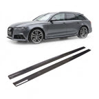 Audi RS6 C7 Carbon Fiber Side Skirt Extensions – 4G Avant (2013–2018)