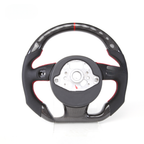 Flat-Bottom Real Carbon Fiber Steering Wheel for Audi A3 A4 A5 S3 S4 S5 RS3 RS4 RS5 RS6 RS7 SQ5 2012–2016
