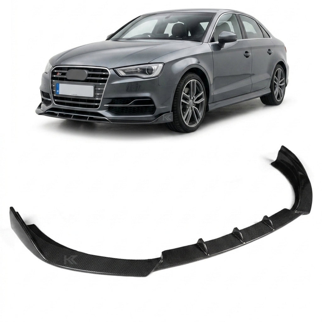 Carbon Fiber Front Bumper Splitter for Audi A3 S-Line / S3 8V Sedan (2014–2016)