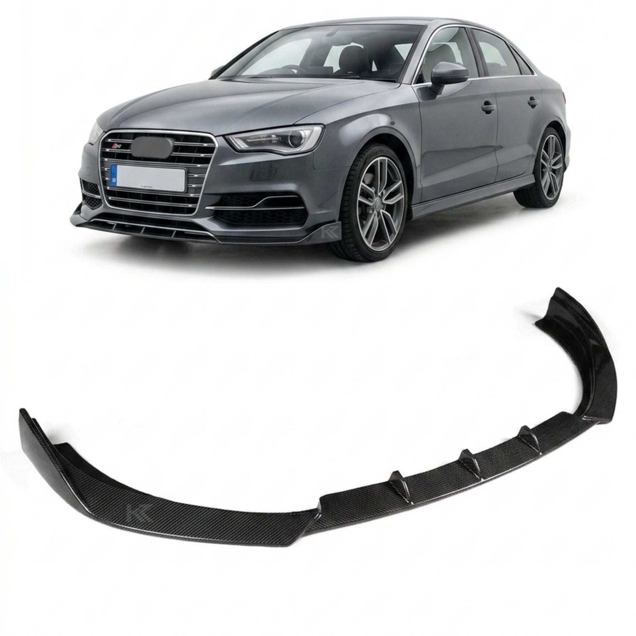 Carbon Fiber Front Bumper Splitter for Audi A3 S-Line / S3 8V Sedan (2014–2016)