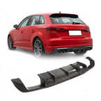 Carbon Fiber Rear Bumper Diffuser for Audi A3 / S3 / RS3 8V Sportback (2013–2016)
