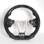Real Carbon Fiber Steering Wheel for Mitsubishi Lancer Evolution EVO X 2008–2015 with Perforated Leather Grip