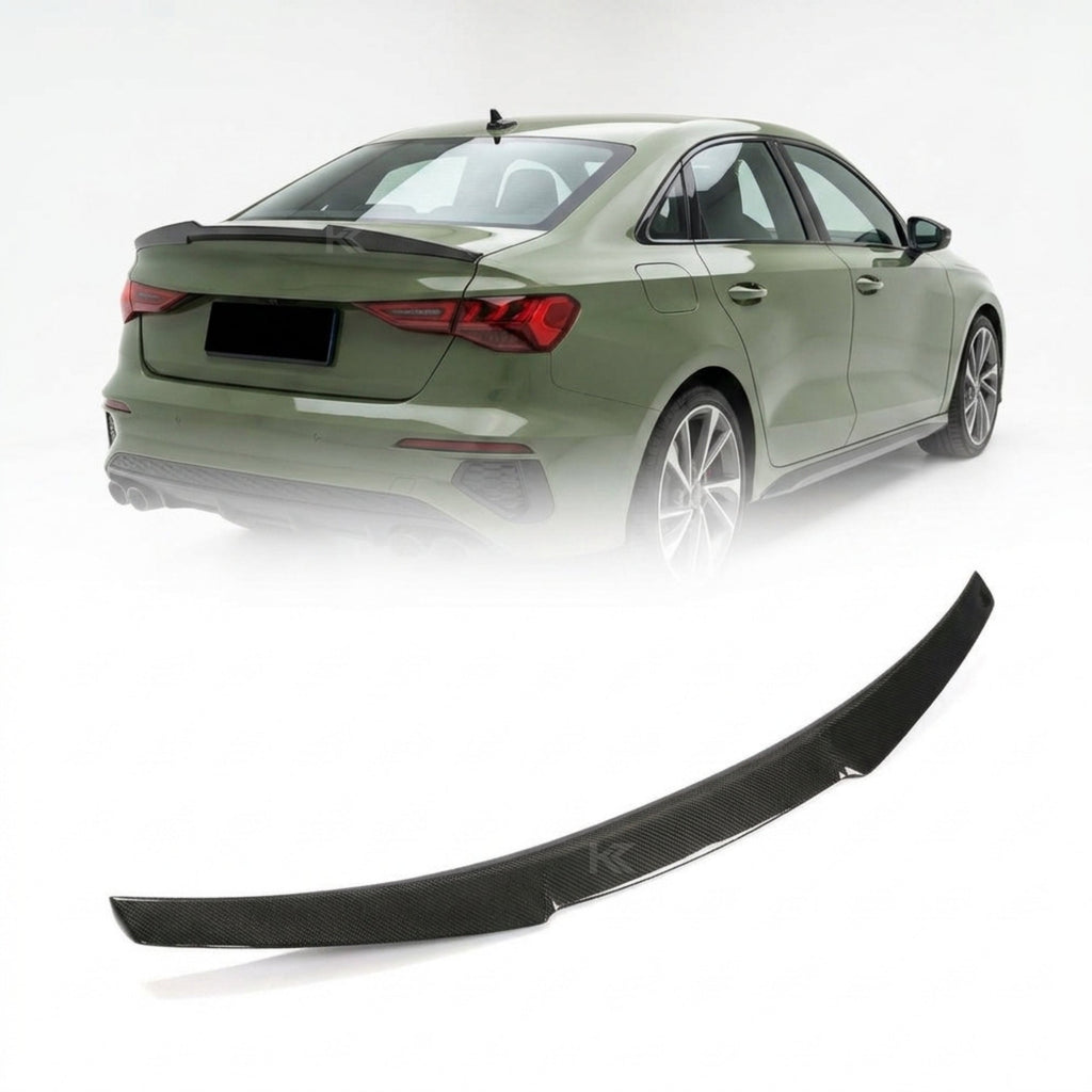 Audi A3 8Y S-Line / S3 / RS3 Sedan Carbon Fiber Rear Trunk Spoiler Wing 2020 - 2023