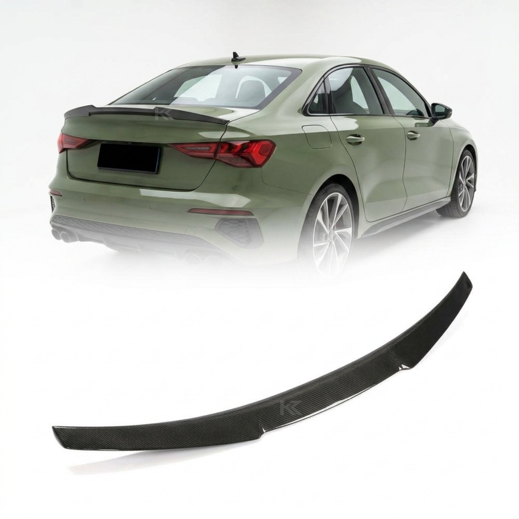 Audi A3 8Y S-Line / S3 / RS3 Sedan Carbon Fiber Rear Trunk Spoiler Wing 2020 - 2023