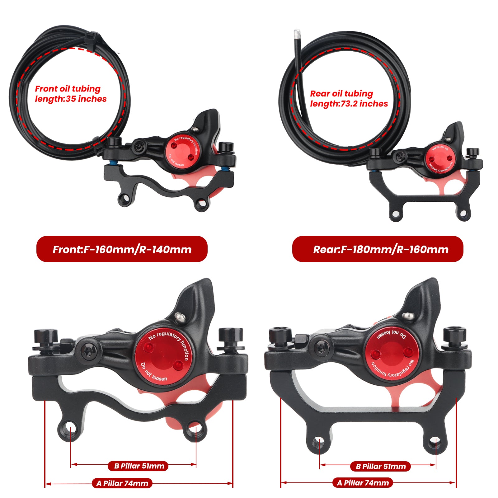 ZOOM HB-875E/876E Electric Bike Hydraulic Disc Brake