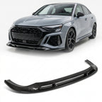 Audi RS3 8Y Sedan Pre-Preg Dry Carbon Fiber Gloss Black Front Bumper Lip 2022 - 2024