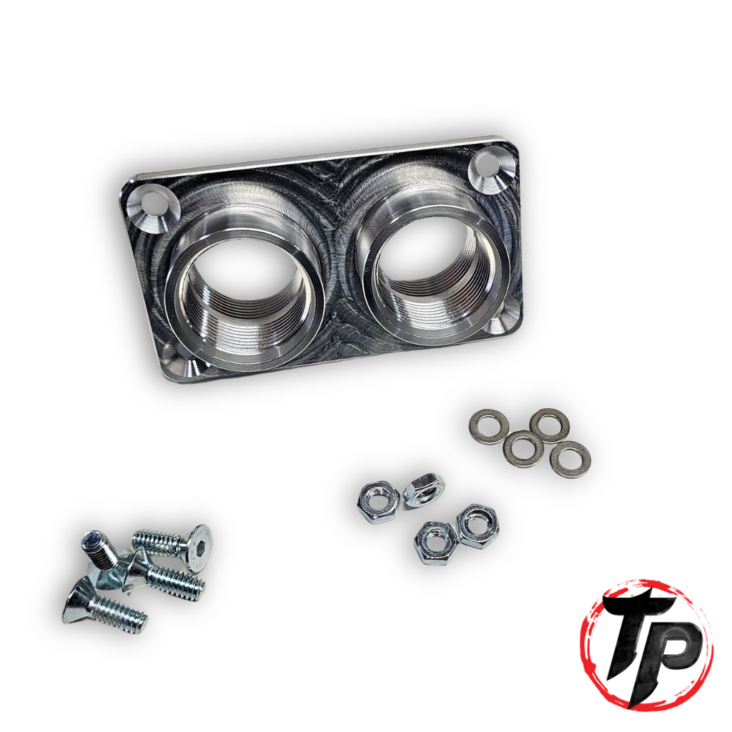 Dual -16AN Billet Firewall Pass Through Bulkhead By Tick Performance