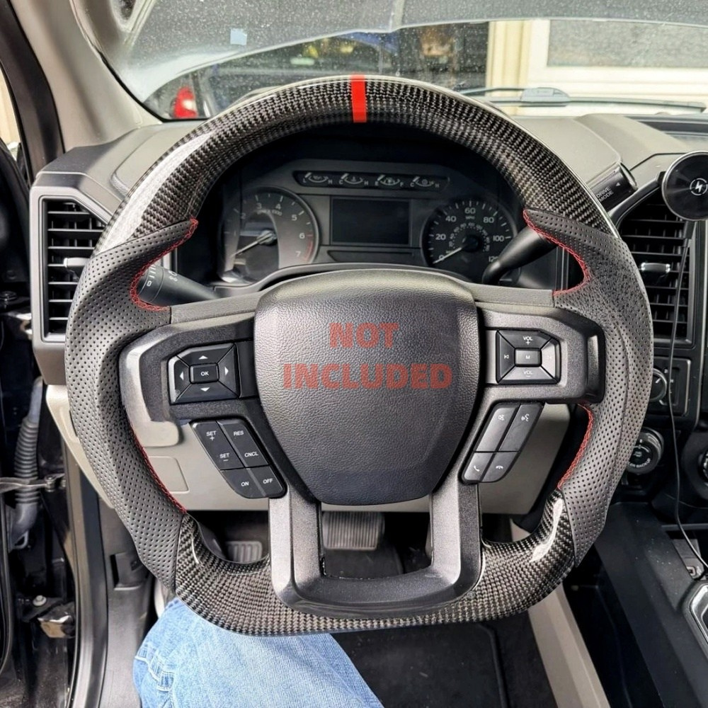 Carbon Fiber Steering Wheel for Ford F-150 XL/XLT 2015-2020 Manual No Heated