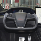 Heated Leather Yoke Steering Wheel for Tesla Model S / Model X 2021-2025