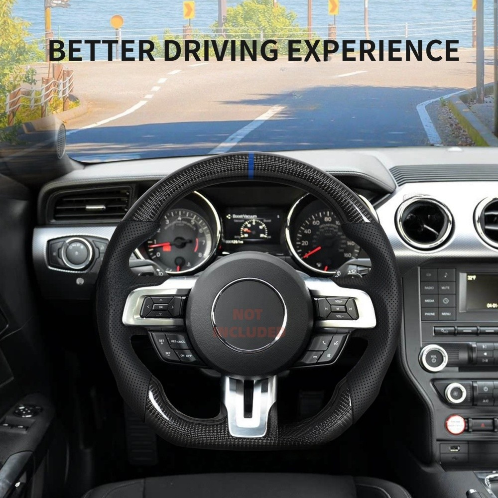 Carbon Fiber Steering Wheel for Ford Mustang 2015-2017