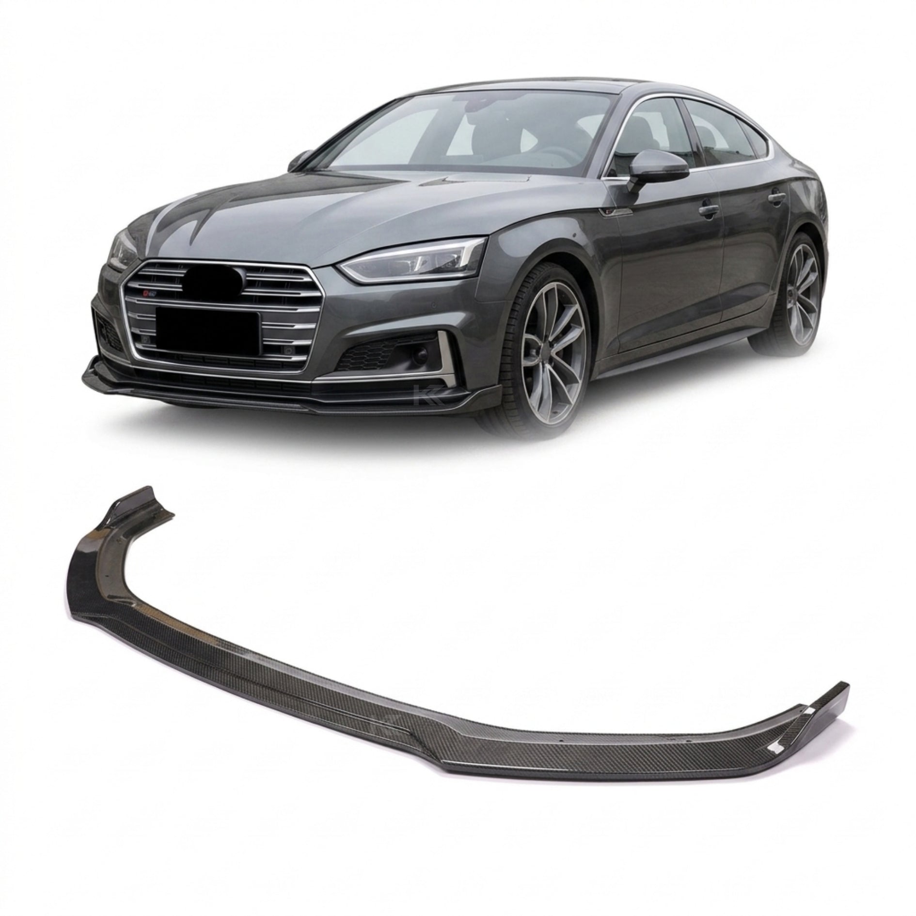 Audi A5 S-Line / S5 B9 Carbon Fiber Front Lip – M-Design Splitter (2017–2019 Coupe & Sportback)
