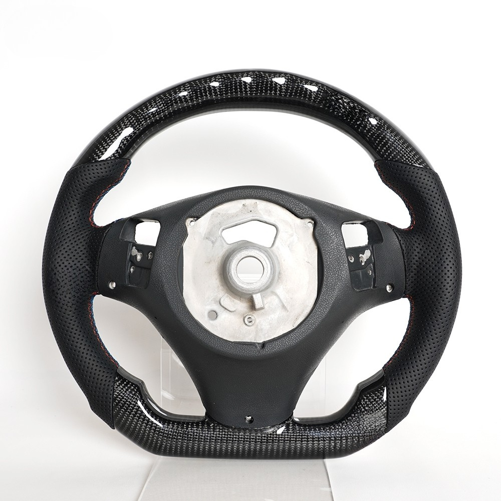 LED Carbon Fiber Steering Wheel for BMW E90 E92 E93 M3, 328i & 335i with Paddle Shifter Cutouts