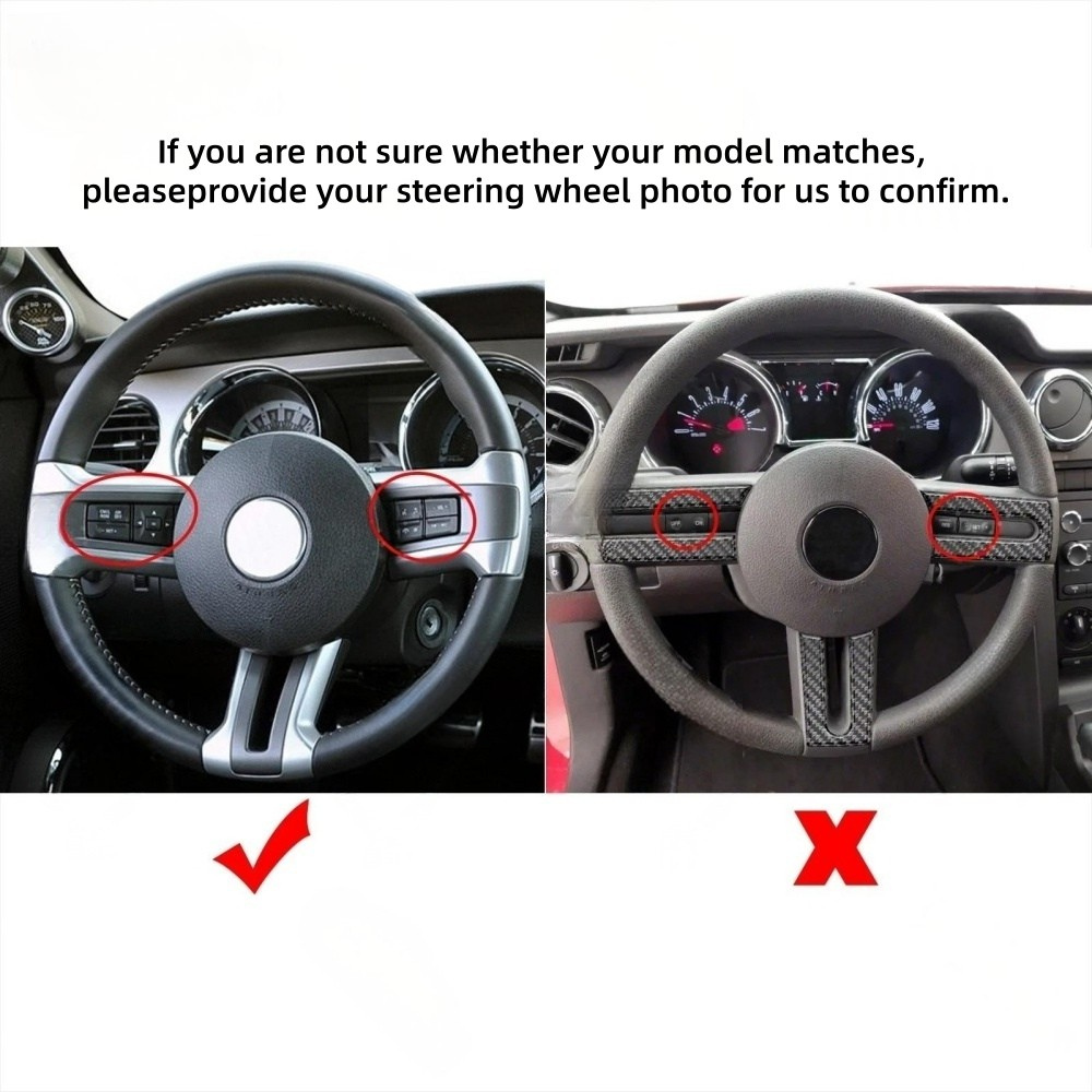 Carbon Fiber Steering Wheel for Ford Mustang 2010-2014