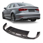 Audi S3 8V Sedan Carbon Fiber RS Style Rear Bumper Diffuser 2015 - 2016