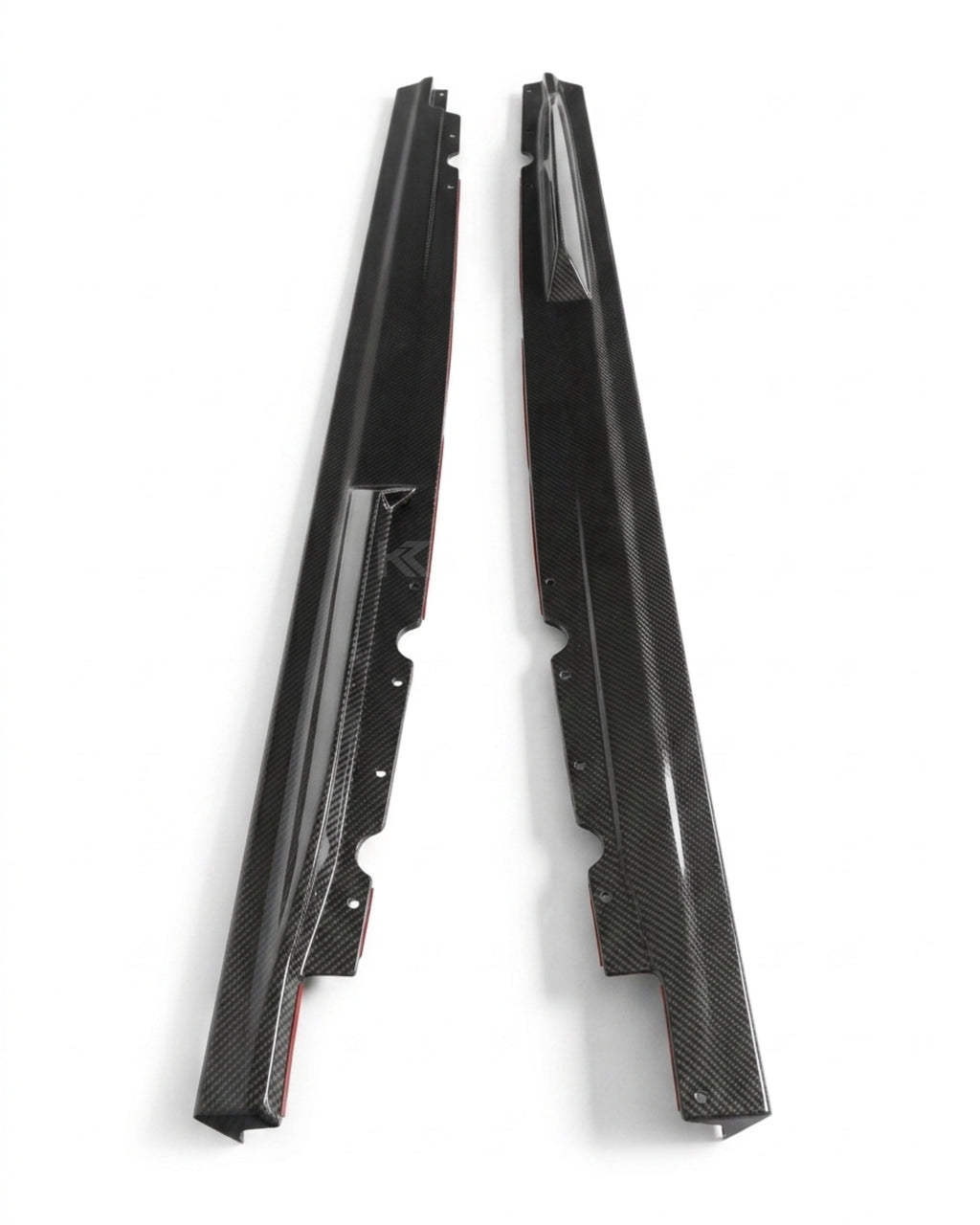 Audi R8 V10 Coupe 4S Gen 2 Facelift Prepreg Dry Carbon Fiber Side Skirts Extensions 2019 - 2023
