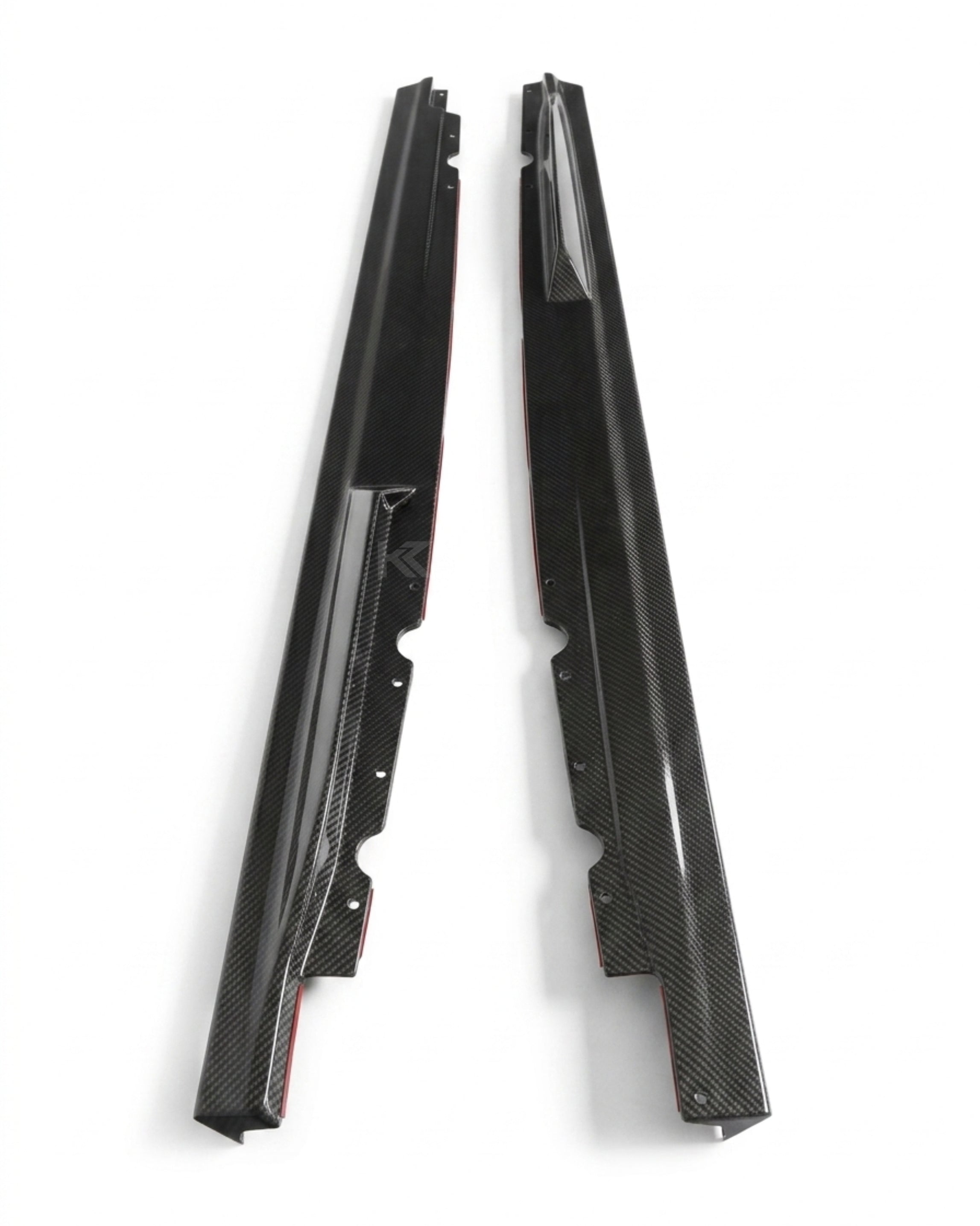 Audi R8 V10 Coupe 4S Gen 2 Facelift Prepreg Dry Carbon Fiber Side Skirts Extensions 2019 - 2023