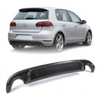 VW Golf MK6 GTI Carbon Fiber Rear Diffuser – Gloss Black (2010–2013)