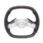 Real Carbon Fiber Steering Wheel for Chevrolet Corvette C8 Z06 Z51 2020–2026 with Red Center Stripe (Non-Heated)