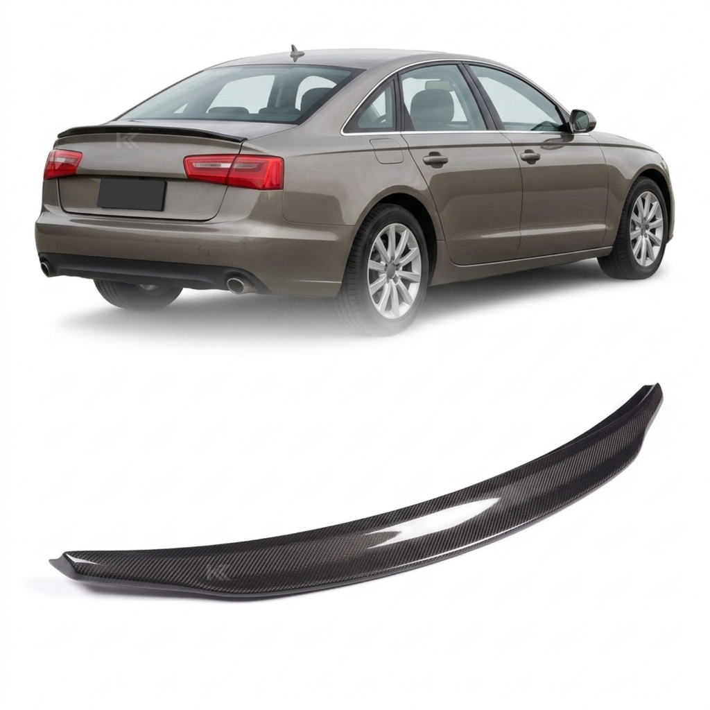 Audi A6 C7 (4G) Carbon Fiber Rear Trunk Spoiler – S-Line Style (2012–2016 Sedan)