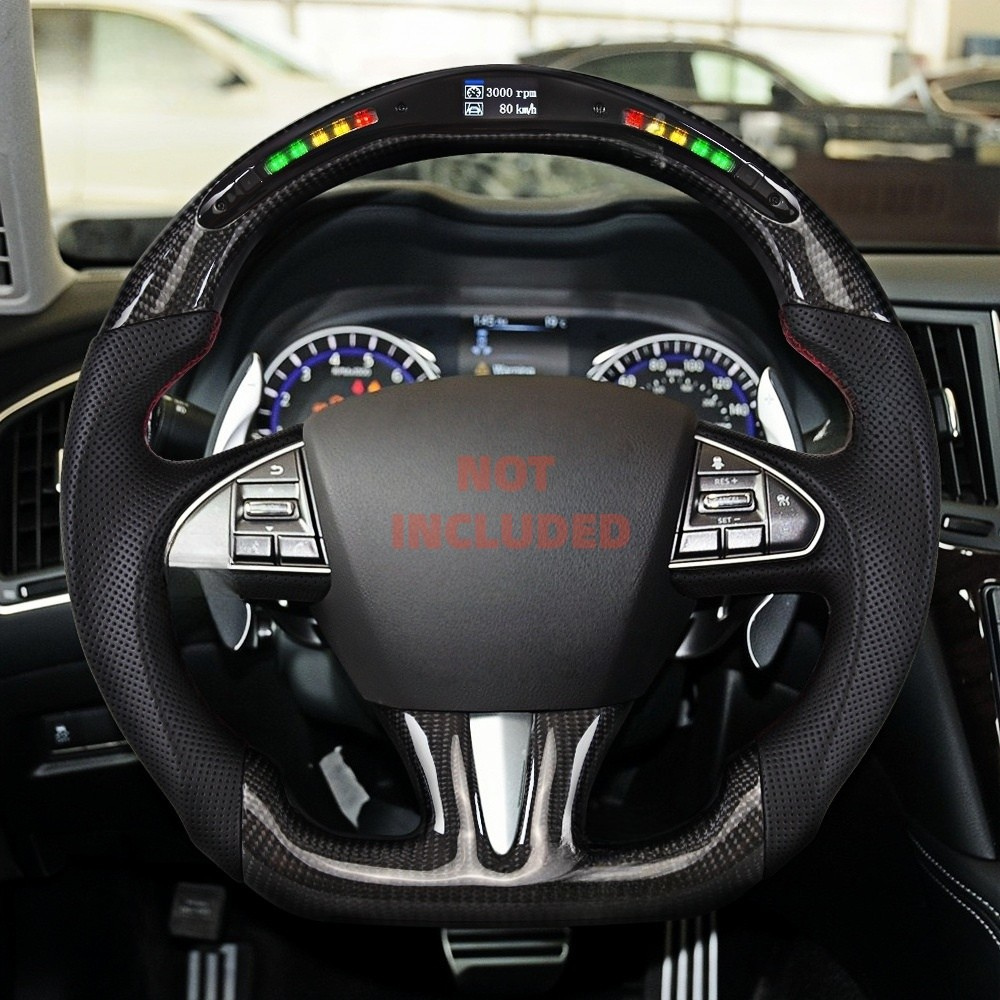 LED Carbon Fiber Steering Wheel for Infiniti Q50 / Q50L / QX50 2013-2016